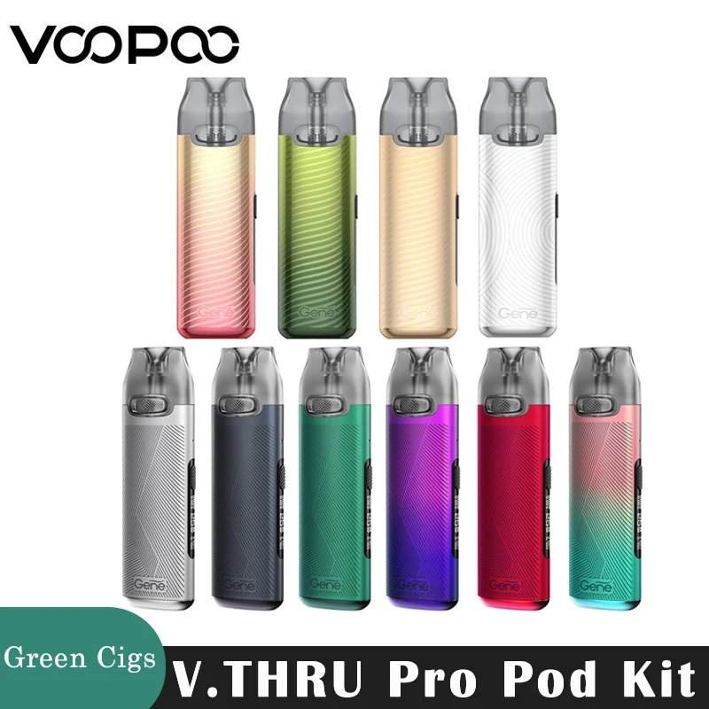 Original VOOPOO VTHRU Pro Pod Kit 25W Vape 900mAh Battery 3ml Cartridge 0.7/1.2ohm Coil E Cigarette