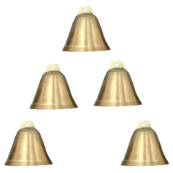 

5Pcs Cow Horse Sheep Grazing Brass Bells Farm Animal Horn Bell Christmas Doorbell Pet Collar Charms Decoration