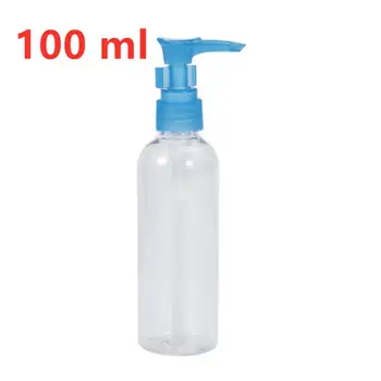 

100ML Professional 50/100 Pcs Push-pump Head Transparent Plastic Packing Bottle Shampoo Lotion Toner Skin Care Items Gel Bottles