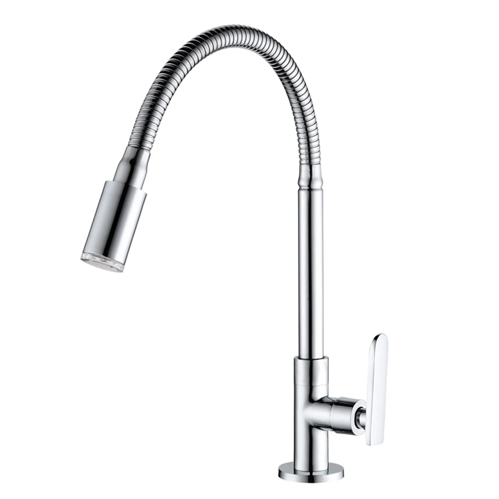 Colorful LED Water Faucet Temperature Control Water Stream Faucet Tap for Kithen Bathrooms
