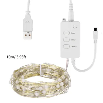 

Festive outdoor copper string light 5/10M USB Christmas light Waterproof WIFI Bluetooth Remote Control Fairy Lights