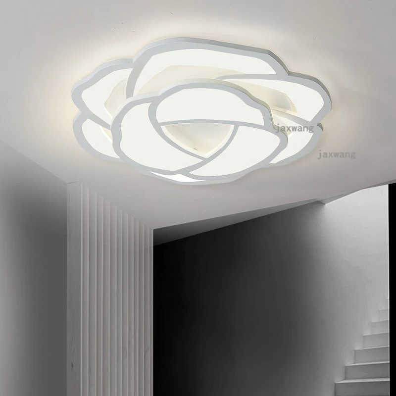 Скандинавский светодиодный потолочный светильник с круглой розой, современный романтический потолочный светильник для спальни, светильник для гостиной, подвесные потолочные светильники