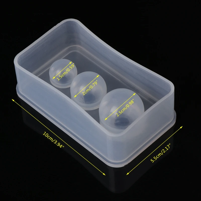 Silicone Mold Mirror Craft DIY Jewelry Making Universe Ball UV Resin Cake Decor 634D