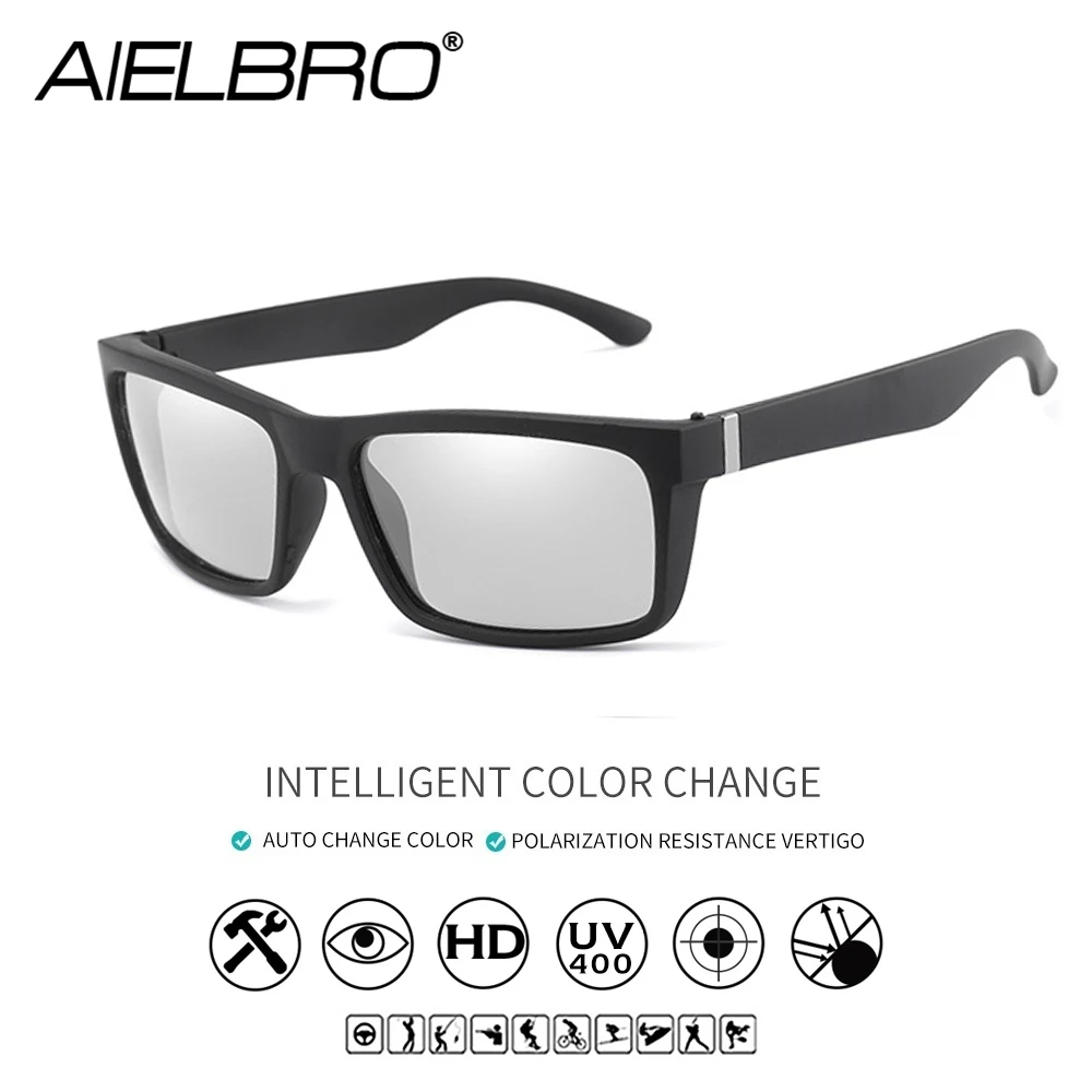 

AIELBRO Polarized Photochromic Bicycle Sunglasses Men Women Fishing Gafas-Ciclismo Driving Sun Glasses TAC Lens UV400 Eyewear