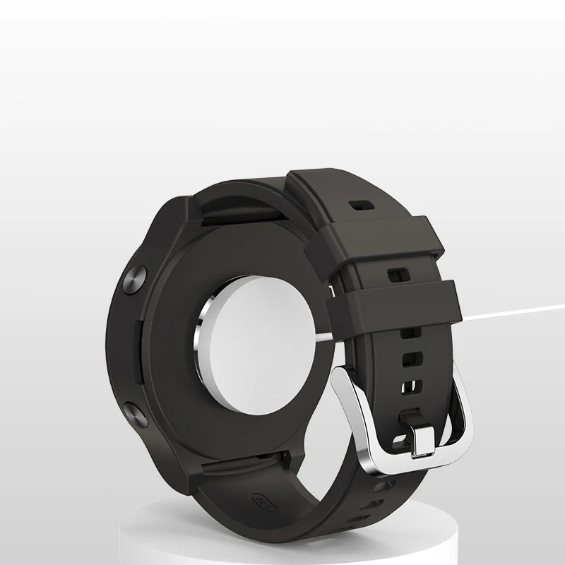 Premium Silicone Strap and Bezel Protector for Smartwatches - 46mm Watch Band Cover