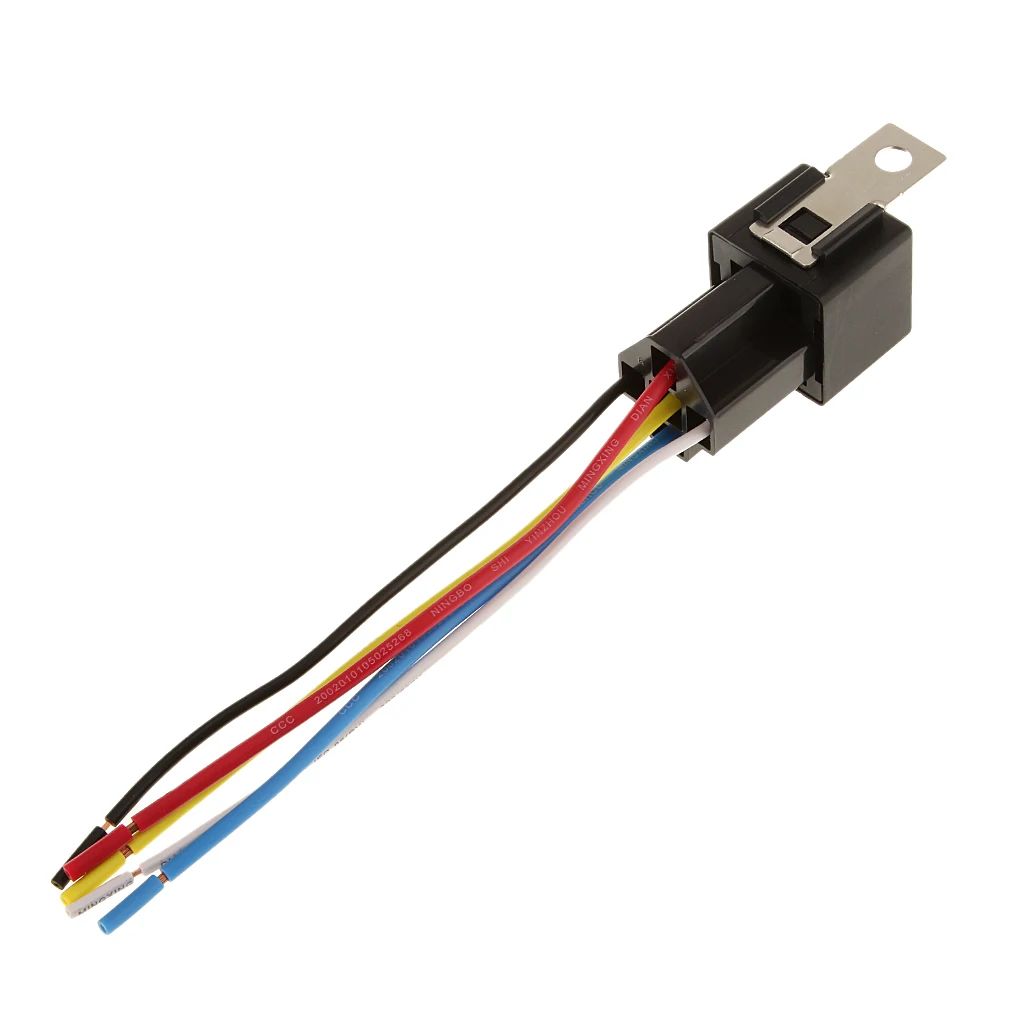 5x Car 40A AMP 12V Relay Kit For Fan Fuel Pump Light 5Pin 5Wire SPST