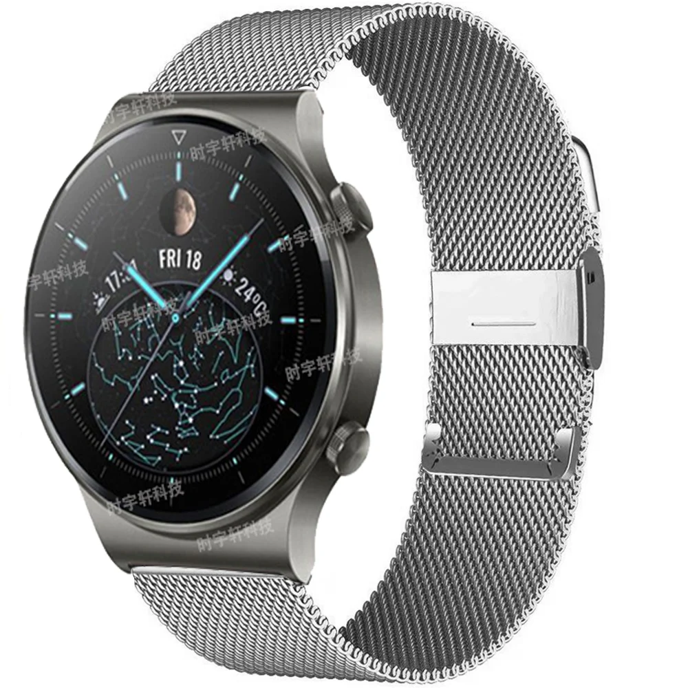 Ремешок Миланская петля для Huawei Watch GT 2 Pro сменный деловой браслет наручных часов 22