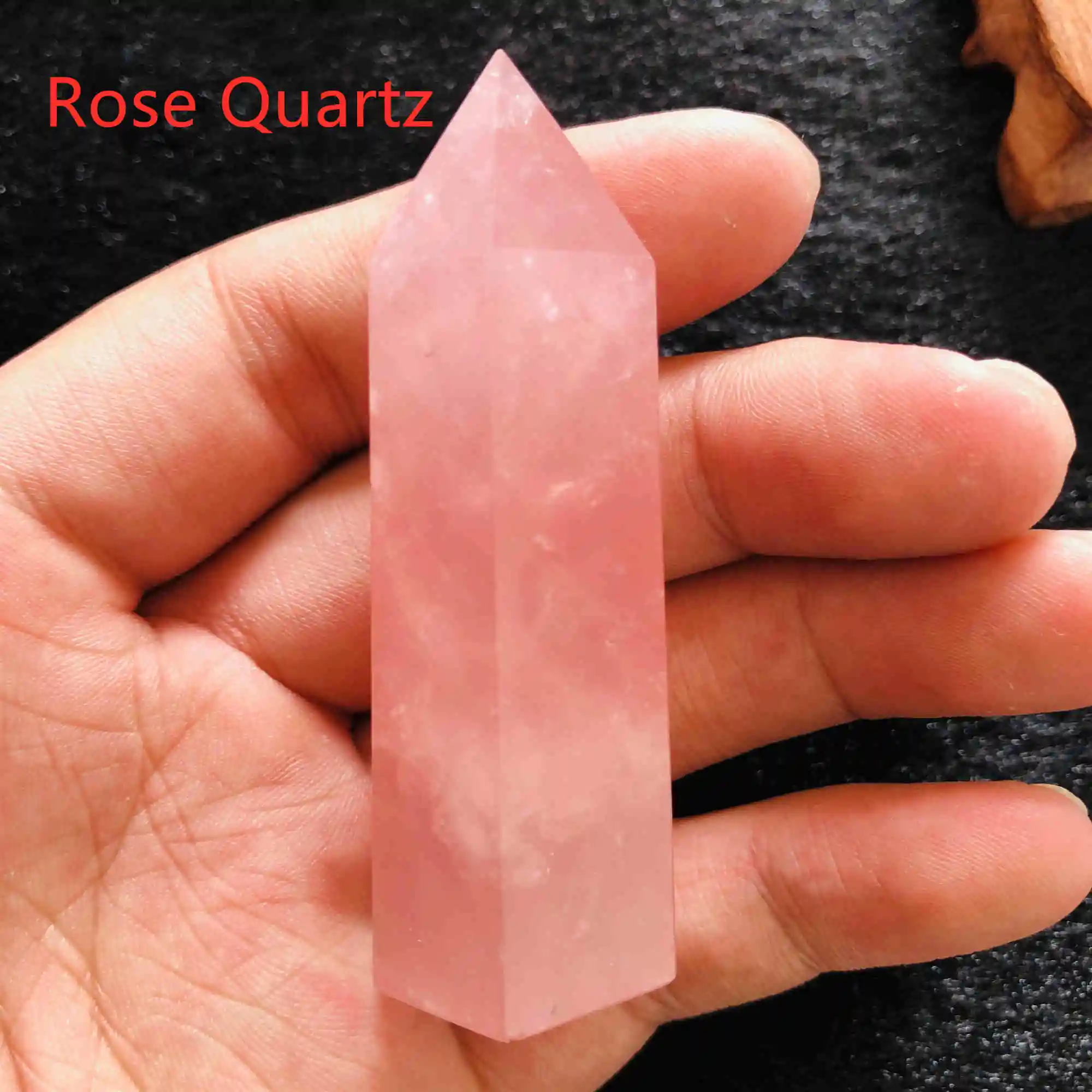 Rose Quartz 24 камень точка набор башня Wicca Исцеление Кристалл шестиугольник природные минералы волшебная палочка домашний декор аметист розовый кварц - Цвет: Rose Quartz