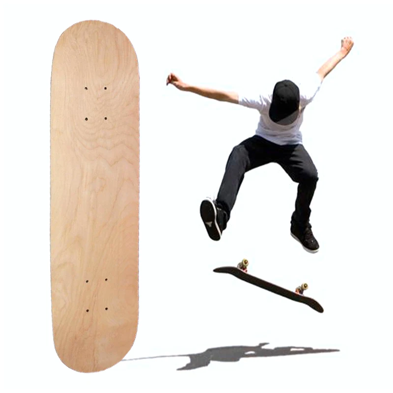 8 дюймов 8-Слои пустой Скейтборд клена с двойным портом «мама» скейтборды натуральный скейт террасной доски скейтборды двухслойные дерево клен лонгборд
