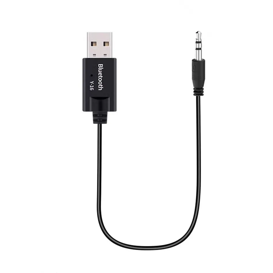 Черный Bluetooth-приемник CHICLITS USB bluetooth-аудиоресивер 5,0 Dongle 3,5 мм, AUX, разъем беспроводной автомобильный музыкальный передатчик Кабель-адаптер - Цвет: Черный