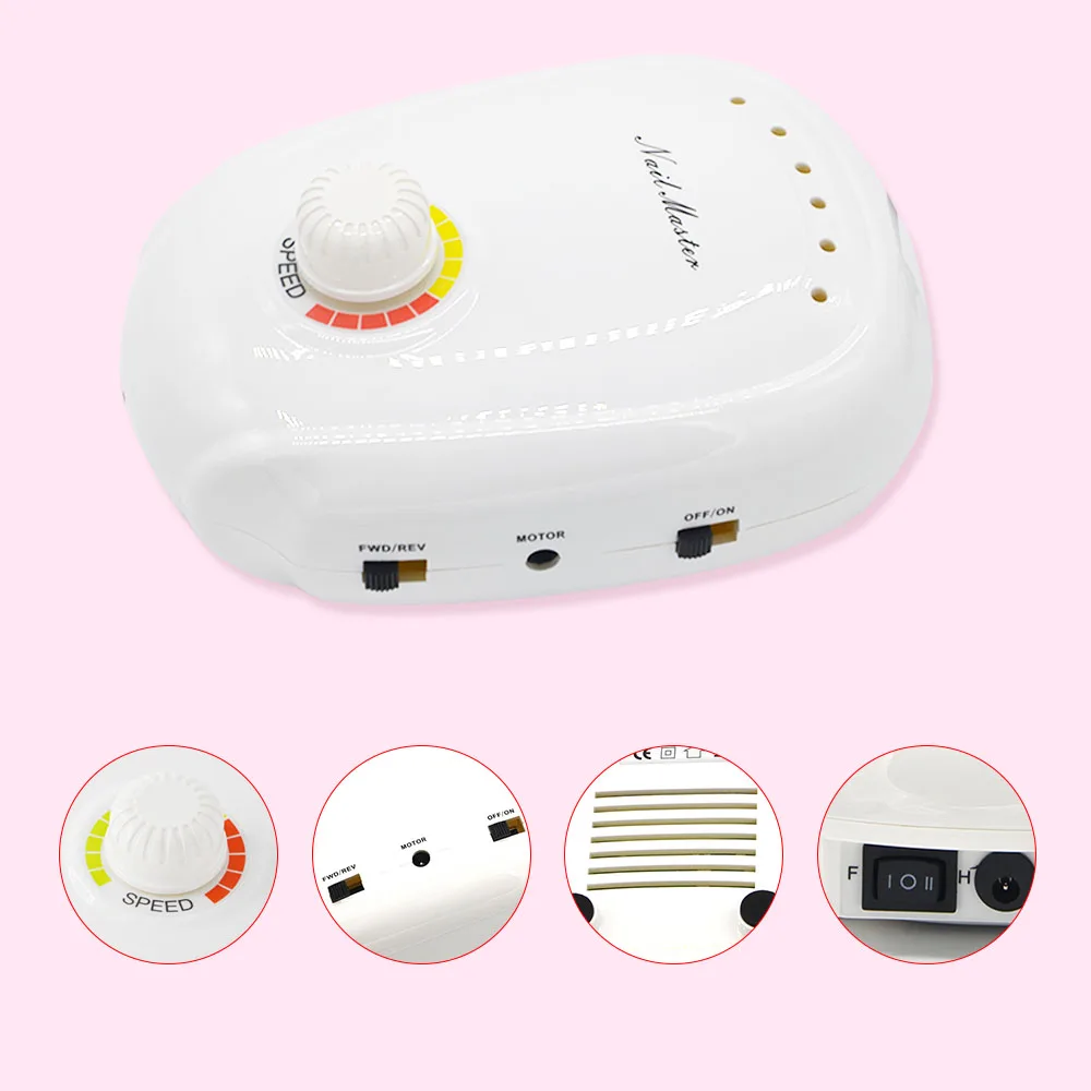 Электрический машинка для маникюра 35000 об/мин, новая версия силиконовой антисжигательной крышки, ручка, маникюрный станок, набор для дизайна ногтей