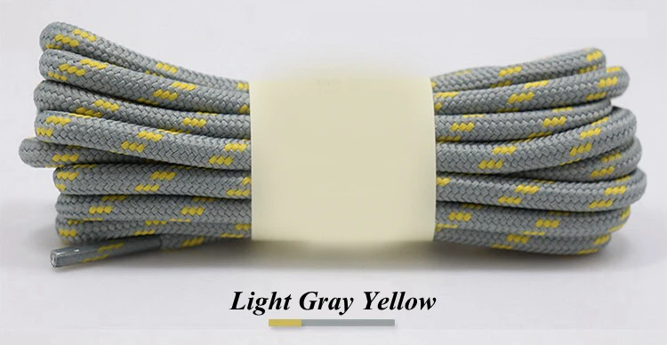 Durable Outdoor Sport Shoelaces - Round, Non-Slip, Multiple Lengths & Colors