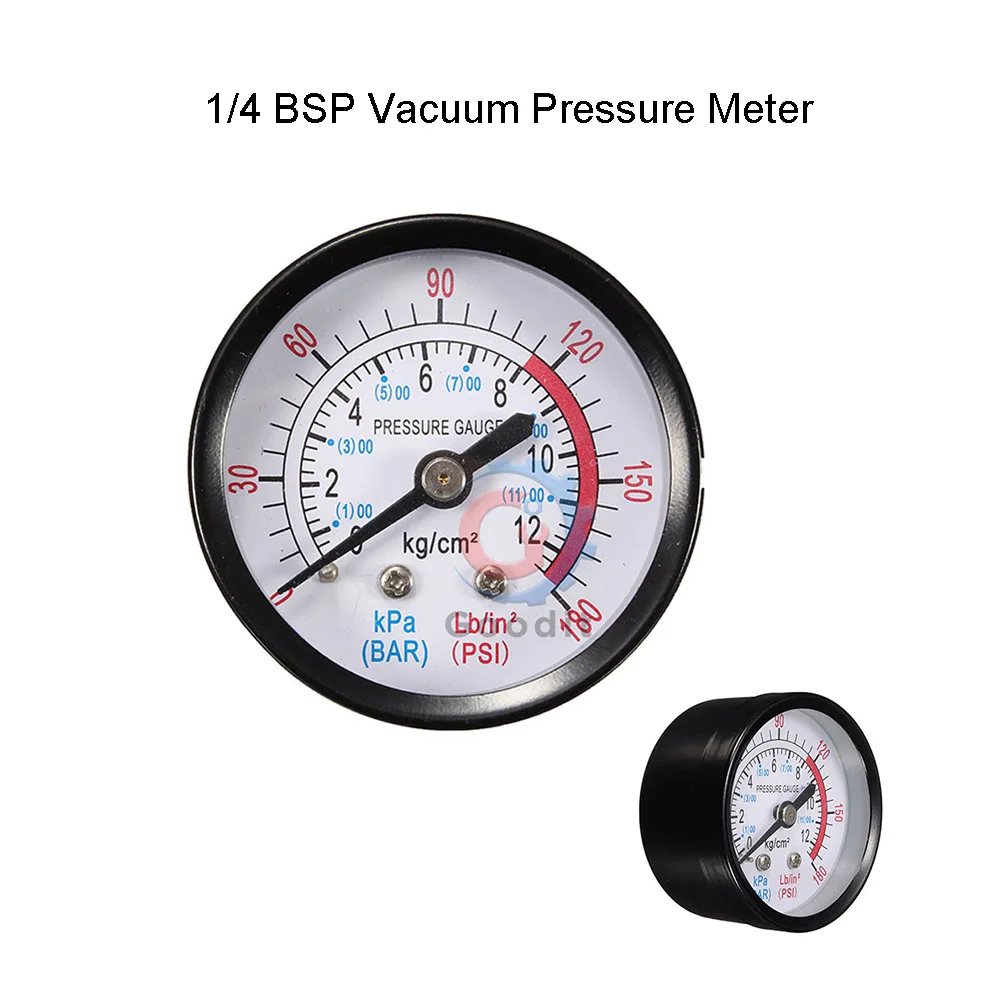 Industrie Manometer Vacuum Pressure Gauge Mini Dial Air Pressure Meter