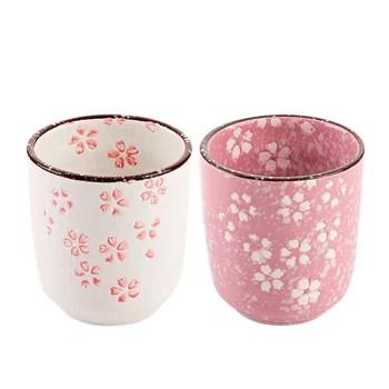 

Japanese Tea Cup Ceramic Flower Tea Cups Vintage Teacup Master Mug Container Drinkware Kung Fu Teaware Water Cup Mugs Decoration