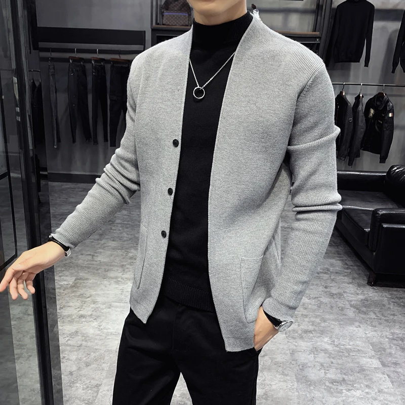 

Brand Sweater Men Streetwear Fashion Sweater Coat Men Autumn Winter Men's Easy Knitted Cotton Wool Cardigan Men Sweater Cardigan