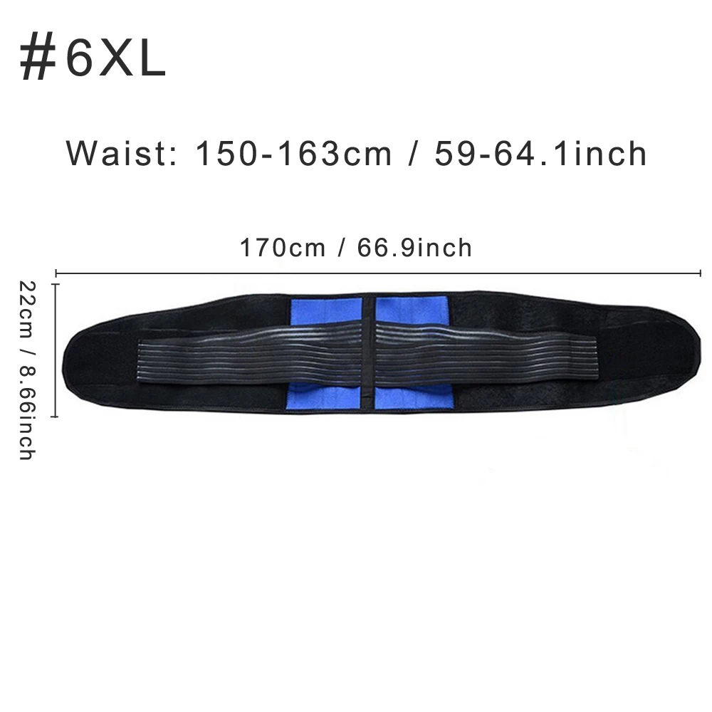 6XL 1 шт. Регулируемый Неопреновый двойной Тяговый Поясничный поддерживающий Поясничный пояс для поясницы бандаж обезболивающий Пояс поясной ремень S-6XL Plus Zize - Цвет: 6XL