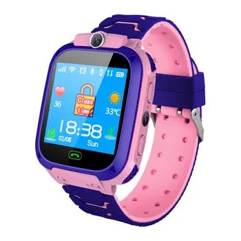 

Q12 Child Smart Watch LBS Location SOS Antil-lost Silicone Strap Wristwatch 2G SIM Card Clock Wearable Device PK Q50 Kids Watch