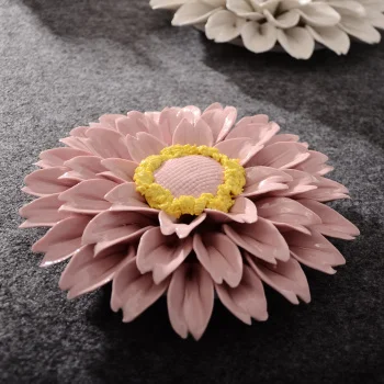 

2020 Wall Decoration Ceramic Artificial Flower Sculpture Blooming Sunflower Three-dimensional Large Vivid Artistic Ceramic