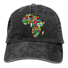 Африканская Карта Флаг Модная Джинсовая Шляпа привлекательная Кепка для мужчин и женщин