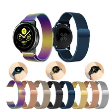 Ремешок из нержавеющей стали для samsung Galaxy Watch active 40 мм/Galaxy Watch 42 мм Миланский Браслет металлический магнитный релиз