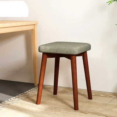 Light Gray2 Домашний табурет, модный креативный небольшой скамейка из цельного дерева, стул, диван, низкий квадратный стул, гостиная, кофейное кресло - Цвет: Light Gray2