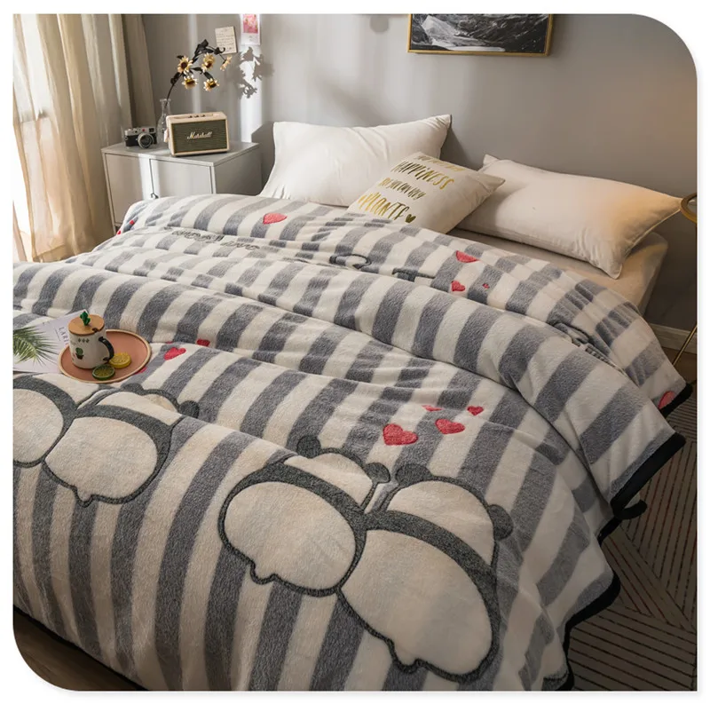 Флисовое одеяло, зимние фланелевые плотные покрывала, Скандинавское одеяло для кровати, мультяшное одеяло, простыня для взрослых и детей, ТВ, покрывало для дивана