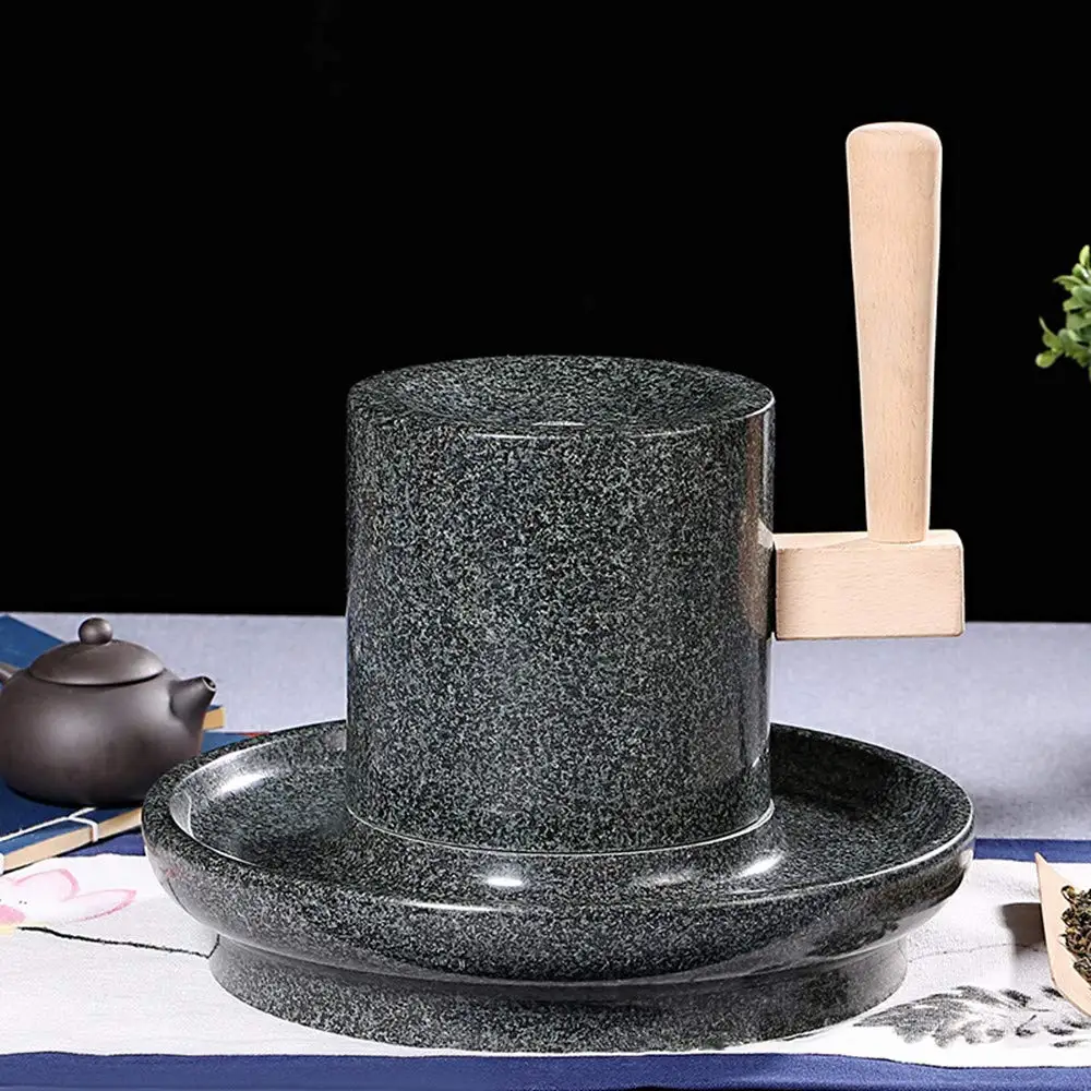 Натуральный Гладкий Bluestone ручной кренк чайная мельница специальная