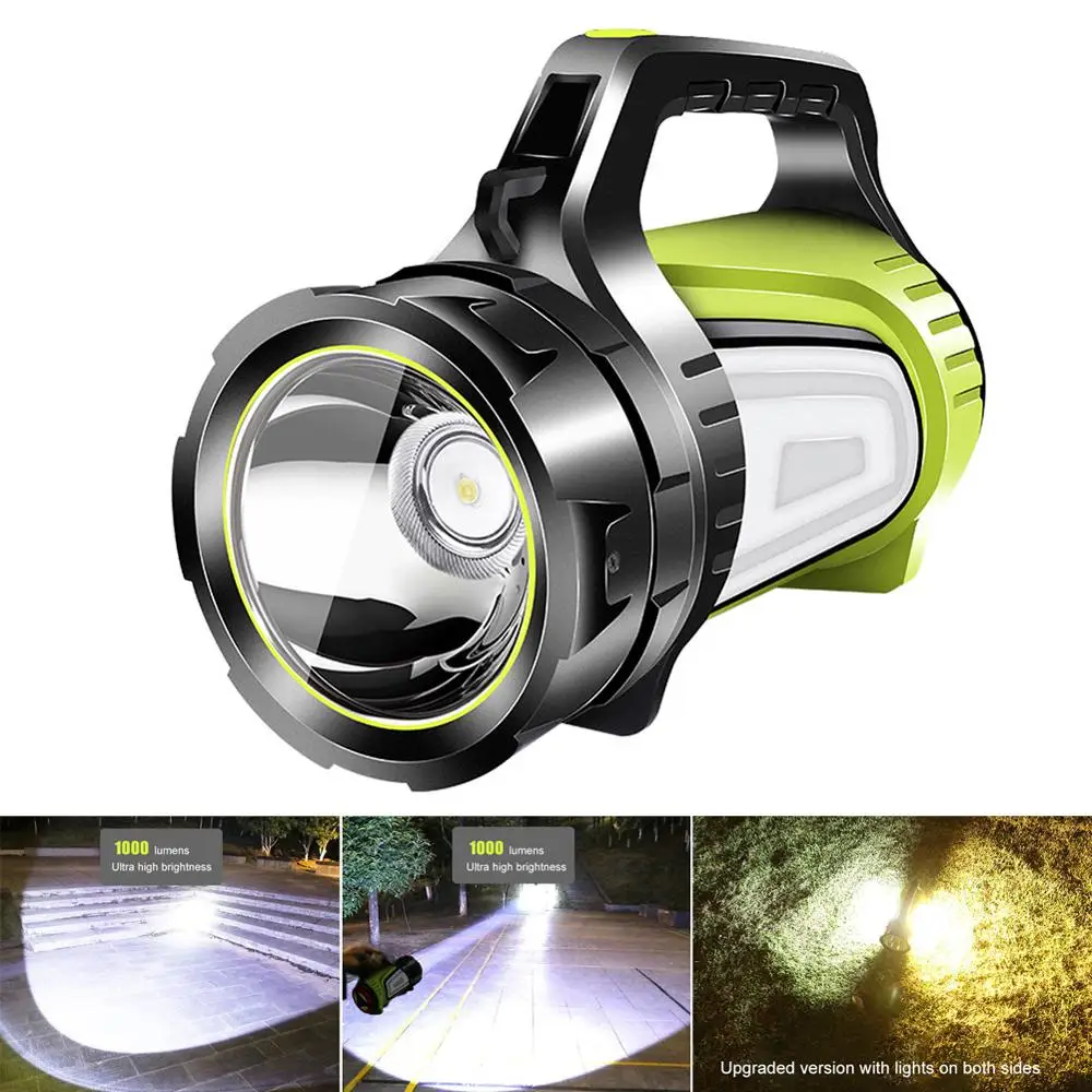

Rechargeable Lantern 1000lm 9800mAh Mobile Power Outdoor Emergency Flashlight Super Light Long-range Dual-sided Glare