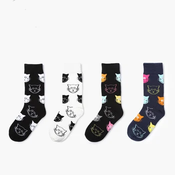 

[SOPLCAALCK]Jacquard Harajuku Funny Socks Women Cartoon Creative Cute Socks Middle Tube Calcetines Mujer Divertido Skarpety