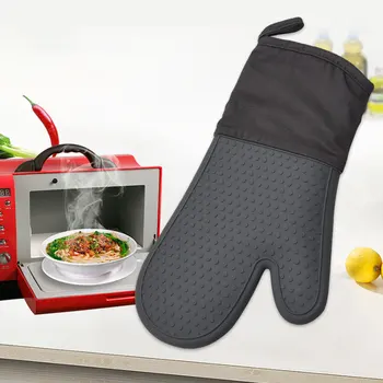 

Oven Gloves Silicone Insulated Gloves Cooking Non-Slip Anti-Scald Heat-Resistant Gloves Microwave Mittens Oven Glove