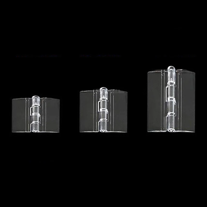 Acrylic Folding Hinges 10pcs 4 Sizes 25mm*33mm 30mm*33mm 45mm*38mm 65mm*42mm Clear Transparent Plexiglass