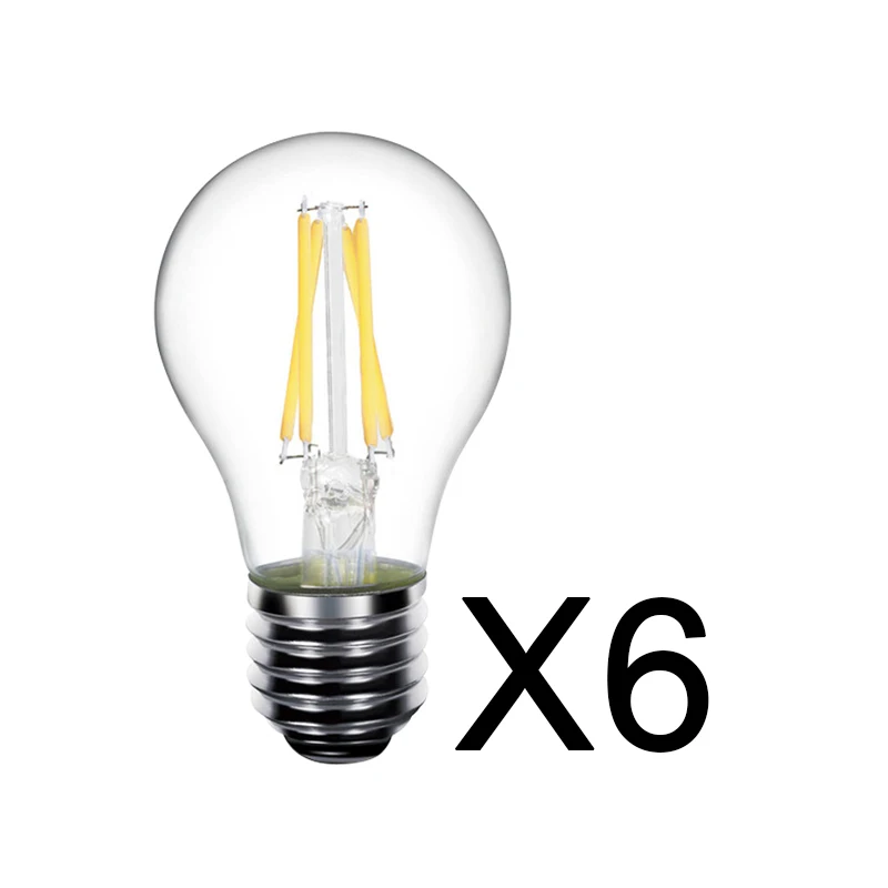 

E27 LED Glass Light Bulb 2W 4W 6W 8W Dimmable A60 COB Lamp 220V Warm white Edison retro light