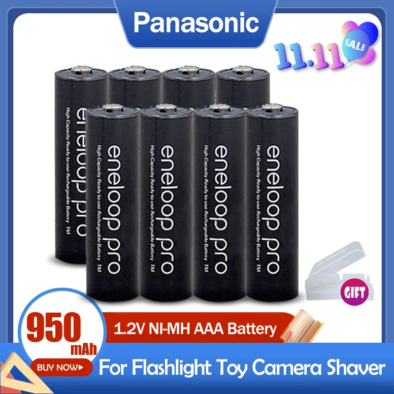 Оригинальный аккумулятор Panasonic Eneloop Pro 950 мАч AAA для игрушечной камеры с фонариком