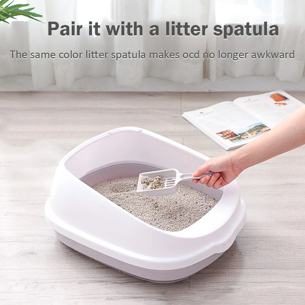 Semi Closed Pet Cat Litter Box Detachable Pet Toilet Bedpan Anti Splash Cat Dog Tray Kitten 5