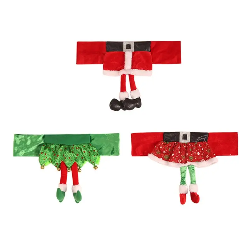 Чехол на спинку стула рождественского эльфа украшение для обеденного стола