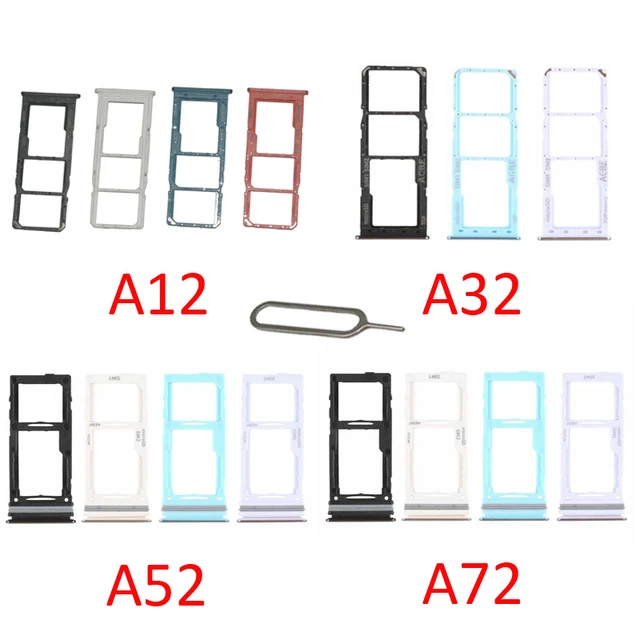 Plateau De Carte Sim 4g/5g Pour Téléphone Samsung Galaxy A12, A32, A52,  A72, Original, Nouveau, Avec Fente Pour Carte Sd Et Tiroir - Plateaux De Carte  Sim/sd - AliExpress