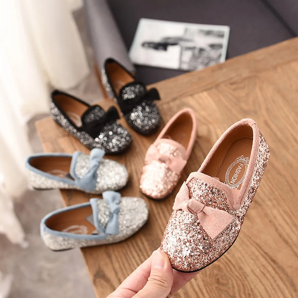 

Children Kid Baby Girls Bowknot Crystal Bling Single Princess Party Dance Shoes Kids Shoes For Girl Summer Y830