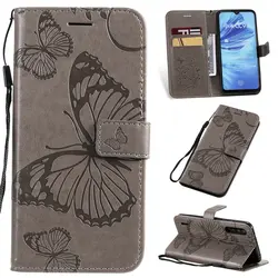 Модный стильный раскладной чехол в виде бумажника для Xiaomi CC9 CC9E A3 Pro 9 9T 8 Lite 3D Красивый рельефный чехол для телефона с бабочкой
