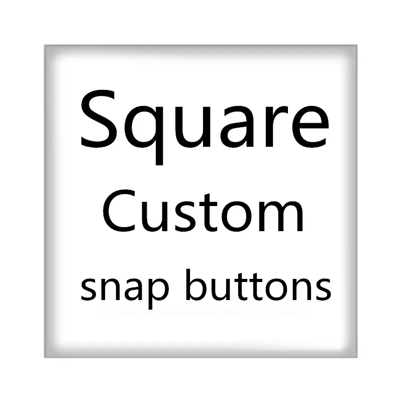 New Personalized Photo Custom pictures 20mm/25mm Square glass cabochon snap buttons Making findings for DIY snap jewelry