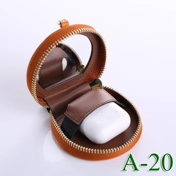 

A20 Luxury Brand LL Classic Pattern Universal Earphone Headset Leather Case For Apple Airpods 1 2 3 Protective Headphone Box Bag
