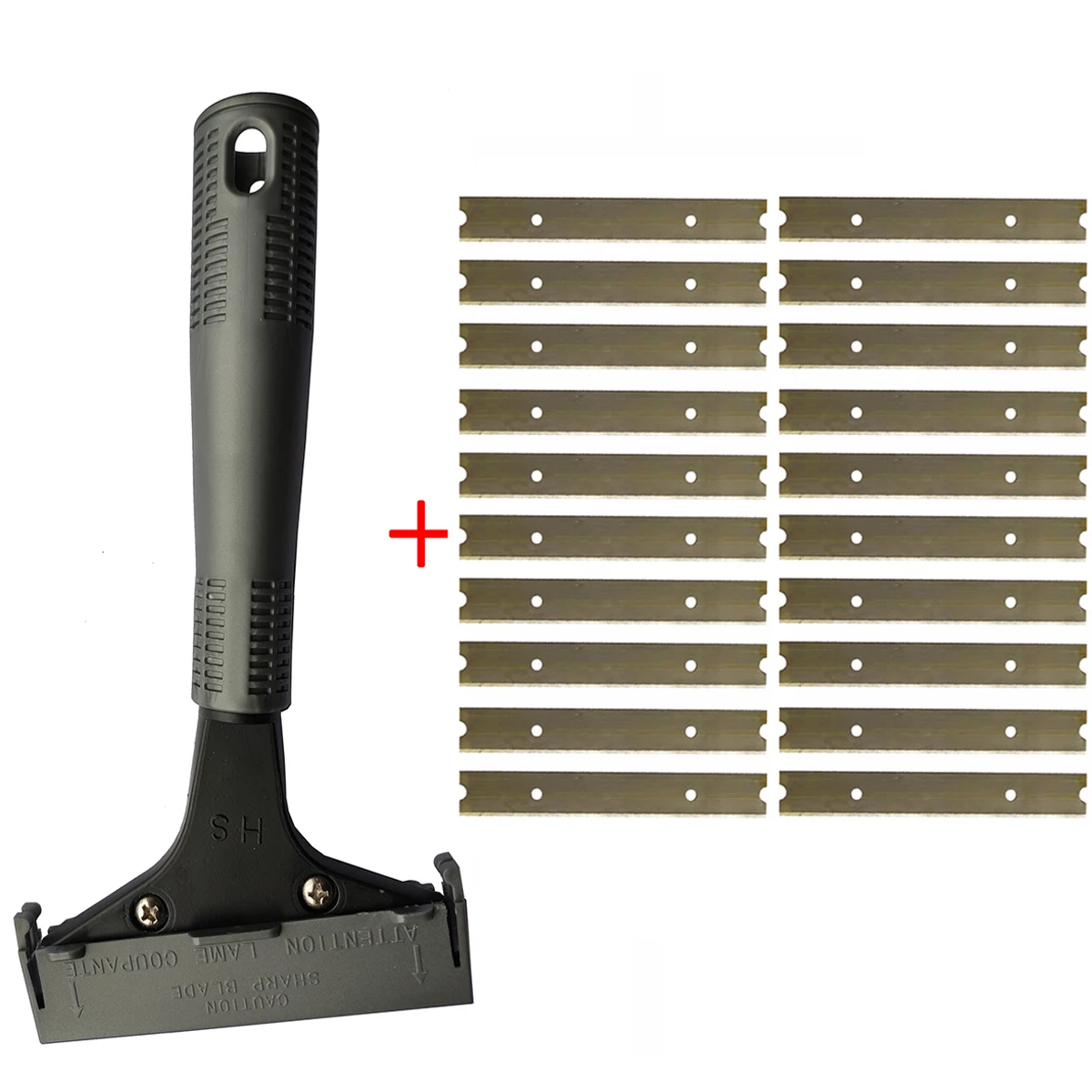  20pcs Spatula Blades Scraper Floor Cleaner Corner Glass Tile Residue Glue Remove Shovel Scraper Squ