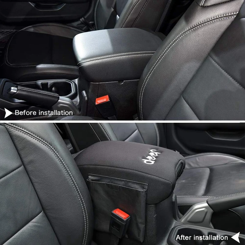 Крышка центральной консоли подлокотник с сумкой для- Jeep Wrangler Jl Jlu 2 двери и 4 двери, аксессуары для интерьера, Do