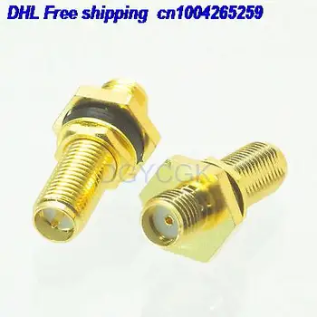 

DHL 50pcs Conversion Adapter RPSMA female F nut bulkhead to SMA female F for Antenna adapter 22cs