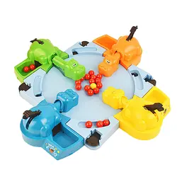 Hungry Hippo Swallowing Marbles Interactive Educational Toys Early Education Double Competitive Game Kids' Marble Game