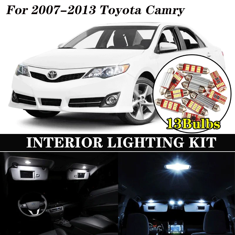 Комплект светодиодного освещения для салона Toyota Camry 2007-2013 13 шт. | Автомобили и