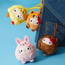 

10Cm New Kawaii Anime Sanrioed Kittys Cartoon Cute Pendant Plush Doll Soft Stuffed Plushie Dolls Kids Toys for Girls Gift