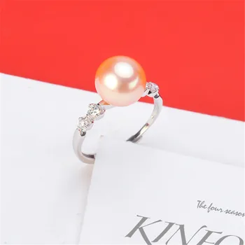 

Pearl Ring Settings 925 Sterling Silver Holder Adjustable Ring Settings Base Accessories DIY Ring Jewelry Making Free Shipping