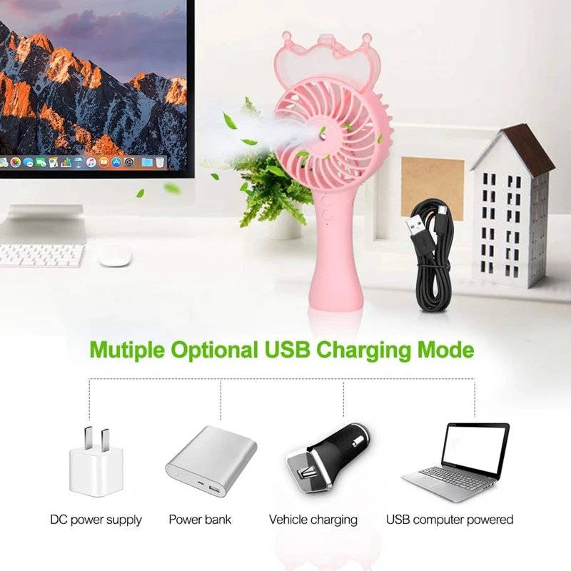 Портативный вентилятор для запотевания, портативный USB маленький вентилятор с 3 настройками, пароварка для лица-мощный перезаряжаемый вентилятор, персональное охлаждение M