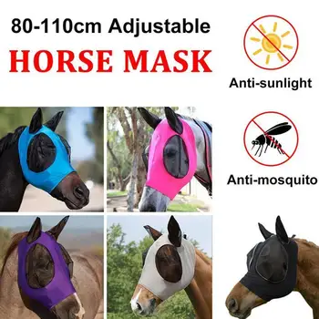 

Anti-Fly Mesh Equine Mask Horse Mask Stretch Adjustable Breathable Mask Fly Fly Mesh Comfortable For Horse Mask Anti Z6G5