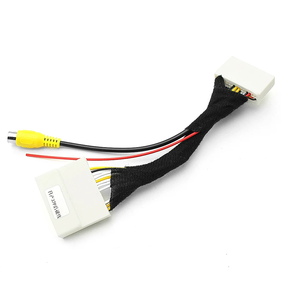 Cable adaptador de conversión de vídeo RCA para cámara trasera de coche con cable de micrófono para Nissan Qashqai/Teana/X-Trail/Sylphy FEELDO 